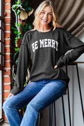 Heimish Ribbed Exposed Seam Long Sleeve T-Shirt Charcoal OutfitFlow